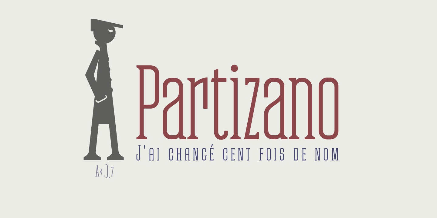 Ejemplo de fuente Partizano Serif #3